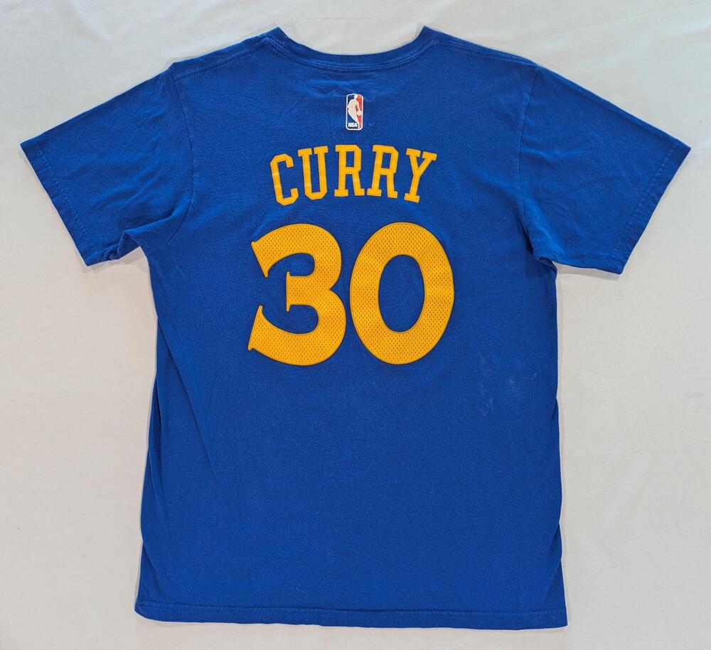 Golden State Warriors Shirt Mens Medium Blue NBA Basketball Adidas Curry 30 Tee